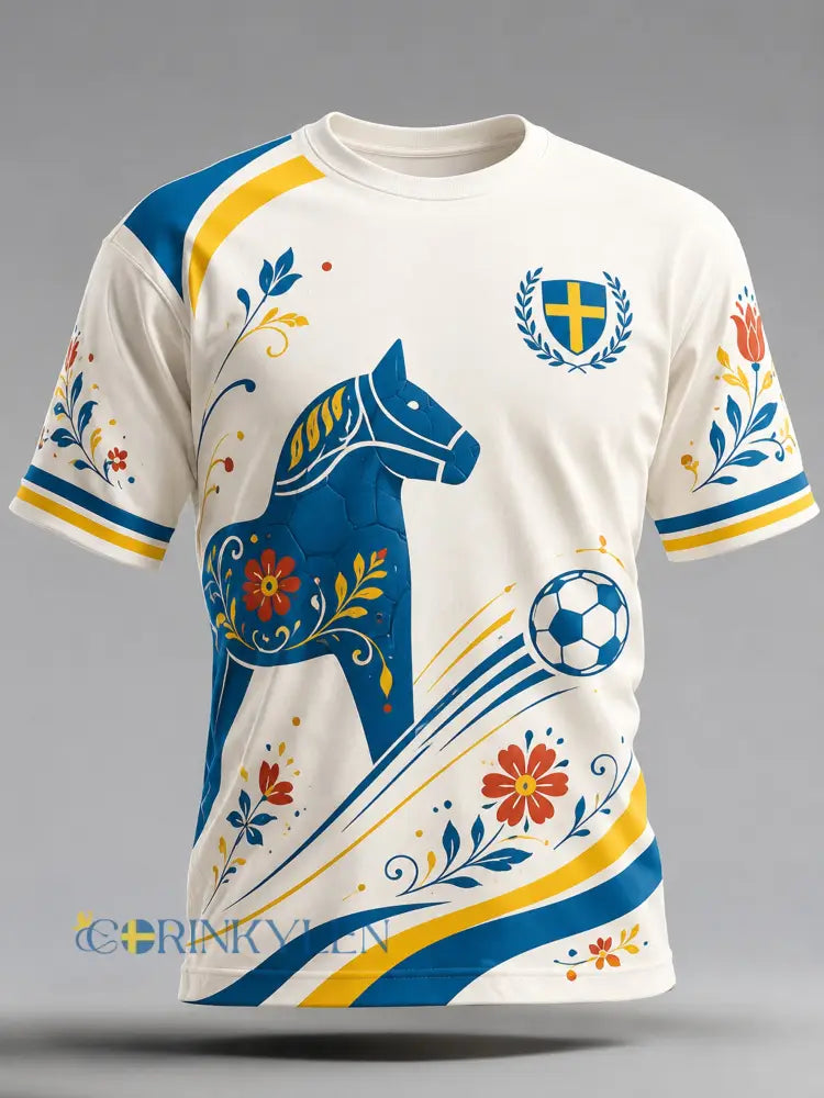 Manslig fotbollssupporterkonsttryck – T-shirt med korta ärmar - A / S