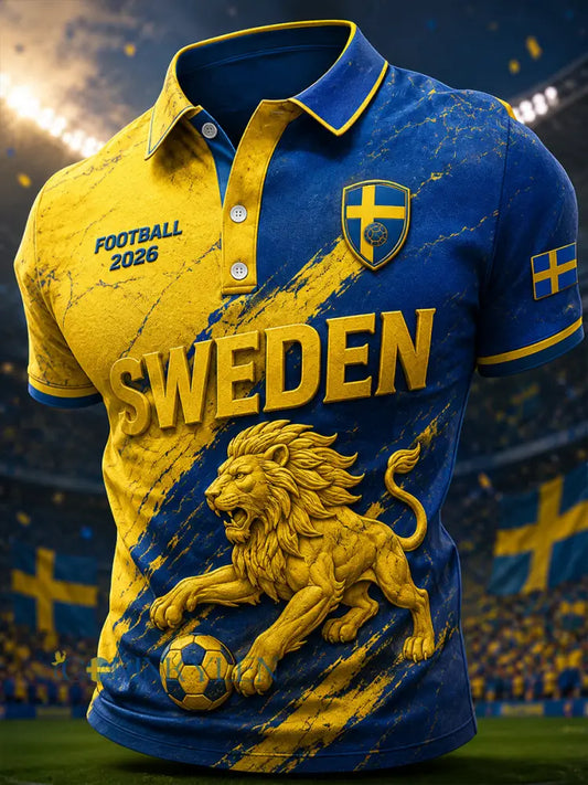 Manspolotröja med korta ärmarna och fotbollslövryttning - A / S