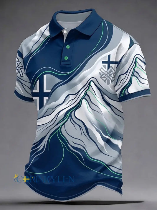 Menns Norge-fotballkamp-heiarop kunsttrykk polo - A / S