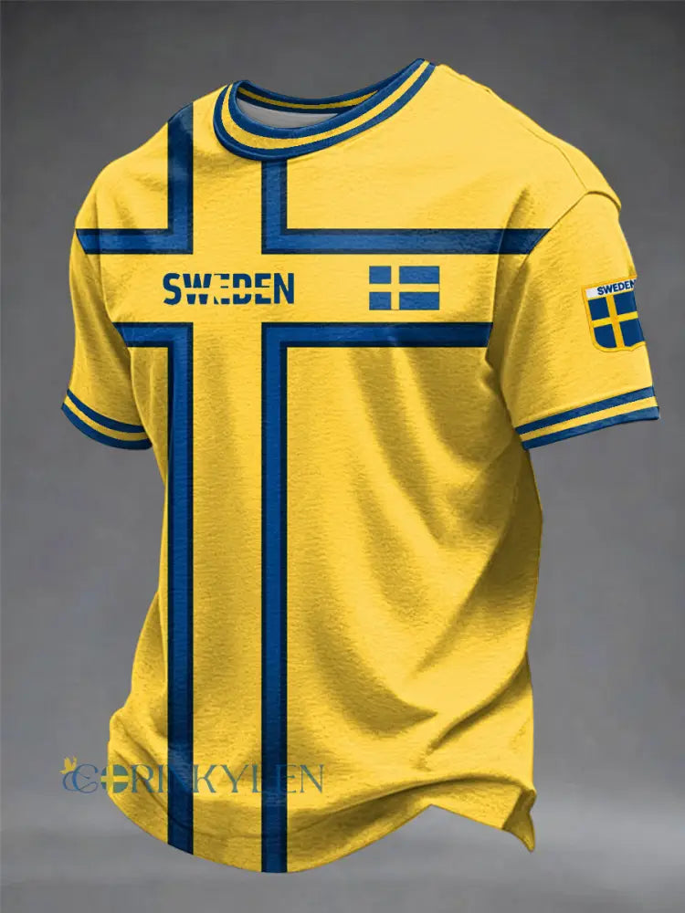 Men’s Swedish Art Printed T-shirt - As picture / S