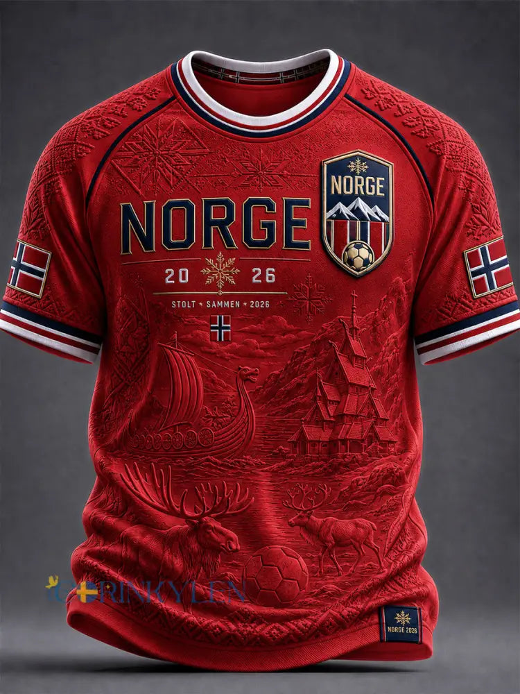 Norge 2026 Klassisk avslappnad fotbollströja - som bild / S