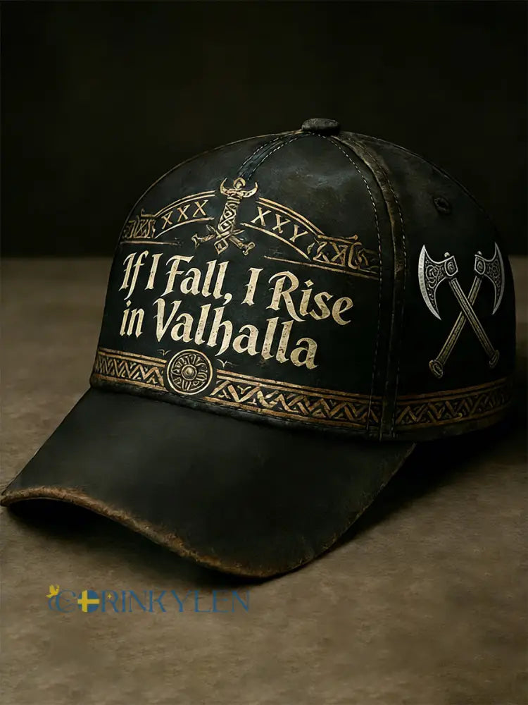 Om jag faller upp mig i Valhalla Vikinghatta - som bild / ONE