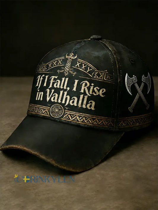 Om jag faller upp mig i Valhalla Vikinghatta - som bild / ONE