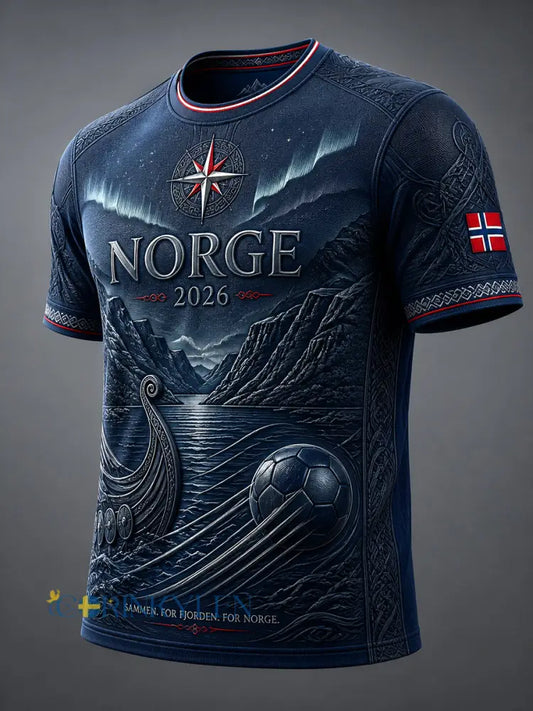 Retro 2026 Norge “Forward” Totem Casual T-shirt - som bild / S