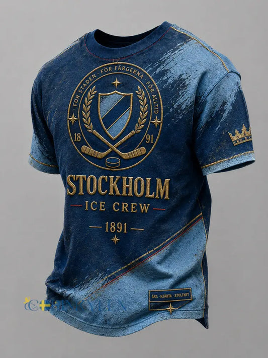 Retro Djurgården Ishockey Kultur och T-shirt - som bild / S