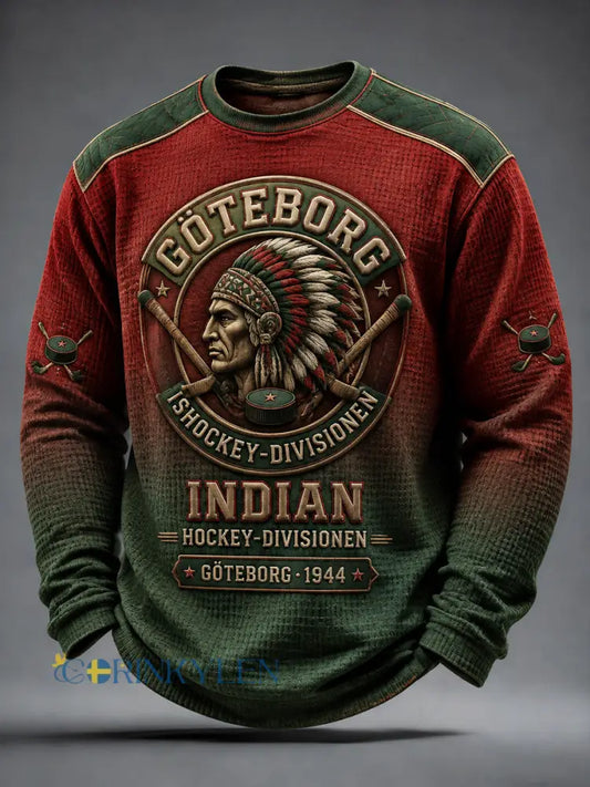 Retro Göteborg Hockey Classic Gradient Våffelvävd T-shirt - som bild / S