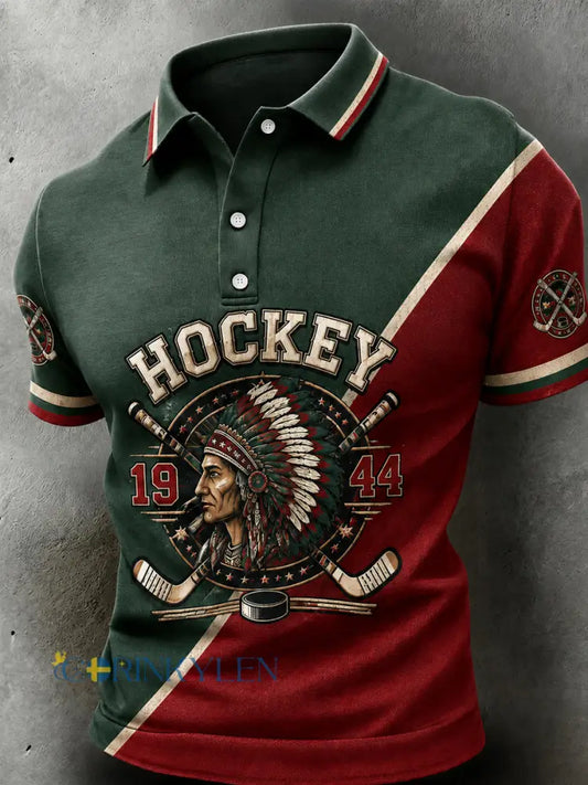 Retro Göteborgshockeyfan avslappnad pikétröja - som bild / S