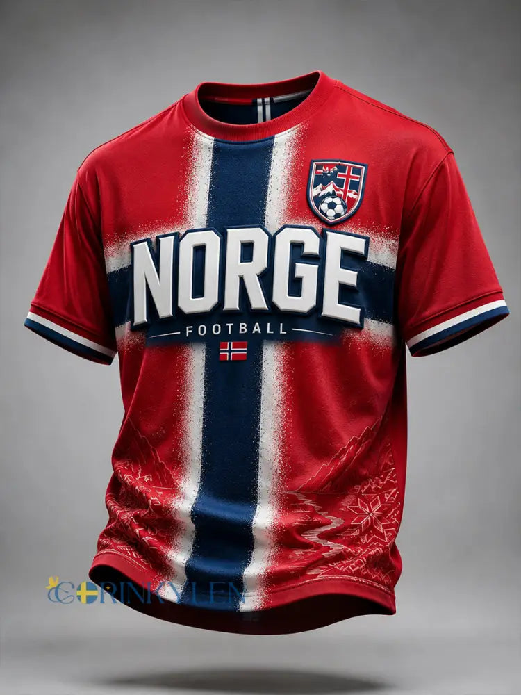 Retro nordiskt grafiskt vardagst-shirt i vikingastil - A / S
