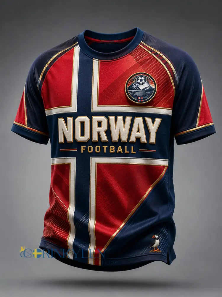 Retro nordiskt grafiskt vardagst-shirt i vikingastil - A / S