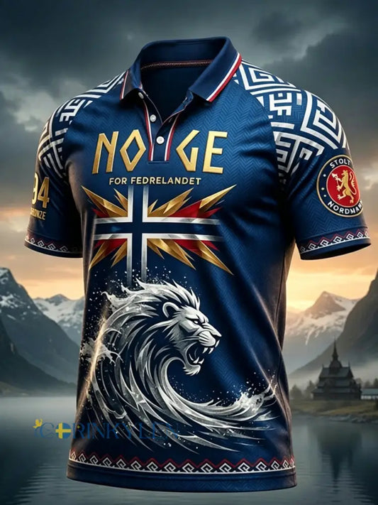 Retro Norge 2026 Casual Polo tröja för fotbollsfans - som bild / S