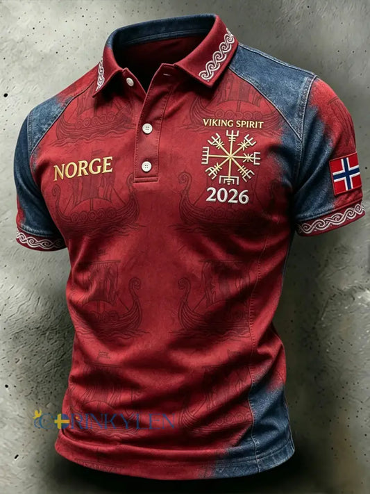 Retro norsk fotboll Casual Polo tröj - som bild / S