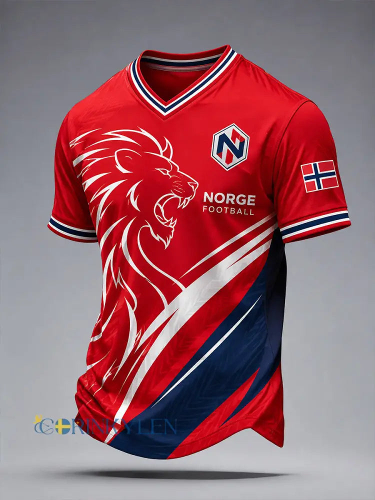 Retro norsk fotbollsfanart-print avslappnad t-shirt - A / S