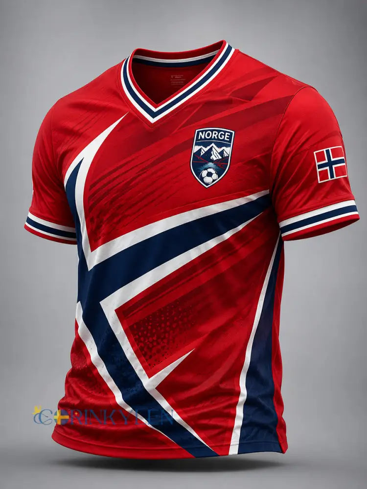 Retro norsk fotbollsfanart-print avslappnad t-shirt - A / S
