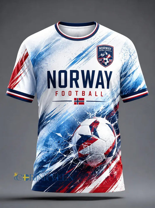 Retro norsk fotbollsfanart-print avslappnad t-shirt - A / S