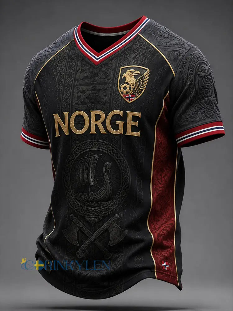Retro norsk fotbollsfanart-print avslappnad tröja - A / S