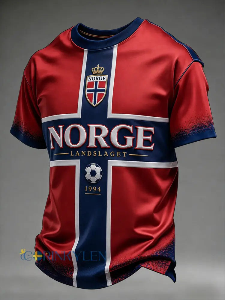 Retro norsk fotbollsfanart-print avslappnad tröja - A / S