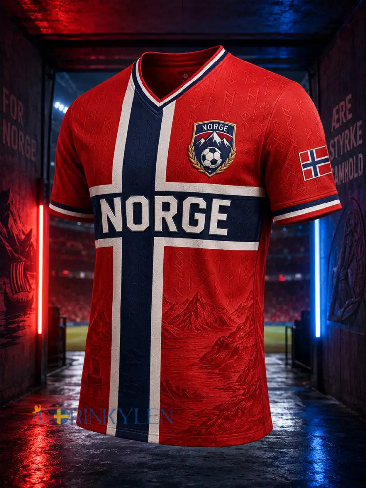 Retro norsk fotbollsfanart-print avslappnad tröja - A / S