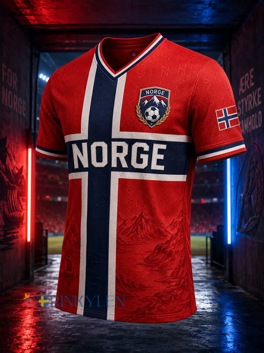 Retro norsk fotbollsfanart-print avslappnad tröja - A / S