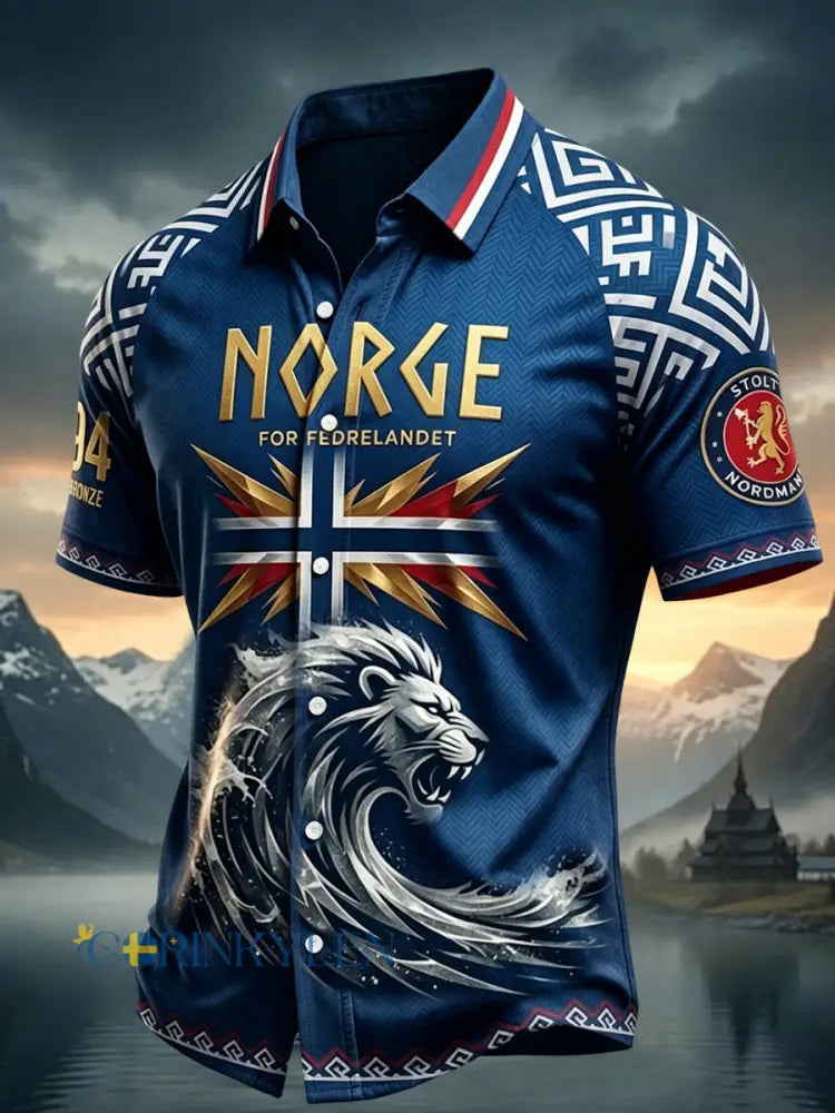 Retro norska fotbollsfläkt konst Casual tröja - som bild / S