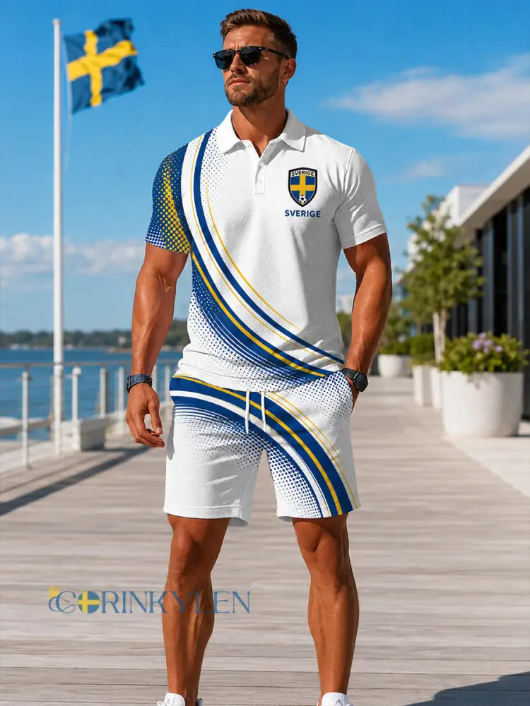 Retro svensk fotbollsfan konsttryck avslappnad kostym - A / S