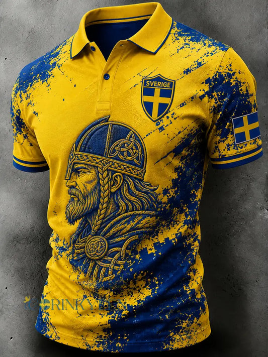 Retro svensk fotbollsfan-konsttryck avslappnad tröja - A / S