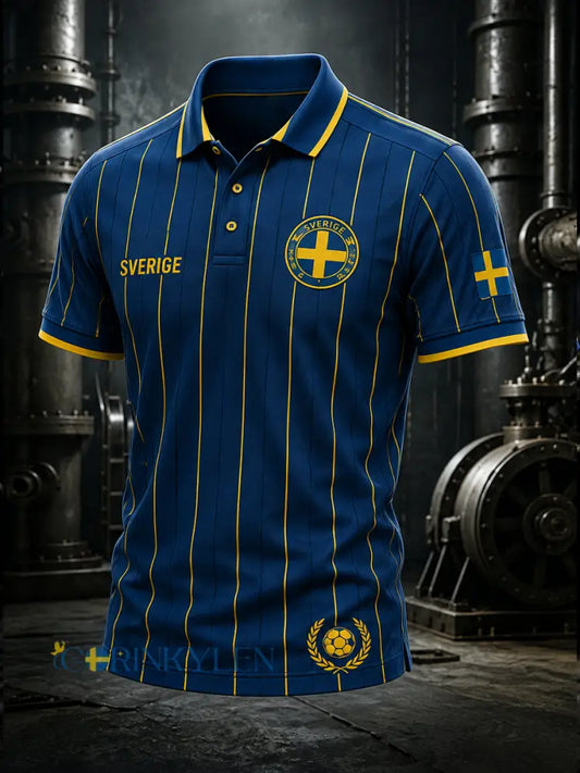 Retro svensk fotbollsfan-konsttryck avslappnad tröja - A / S