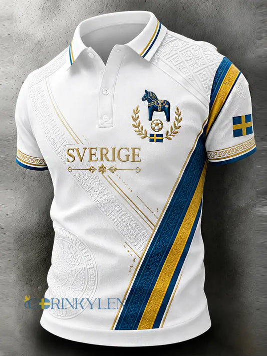 Retro svensk fotbollsfan-konsttryck avslappnad tröja - A / S