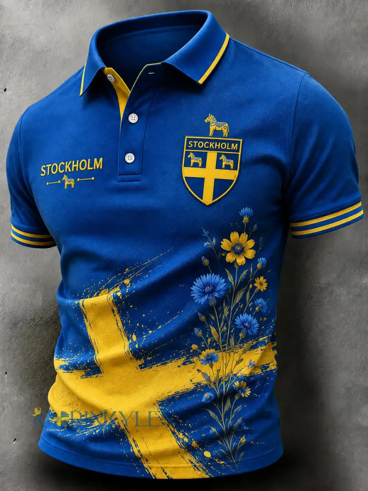 Retro svensk fotbollsfan-konsttryck avslappnad tröja - A / S