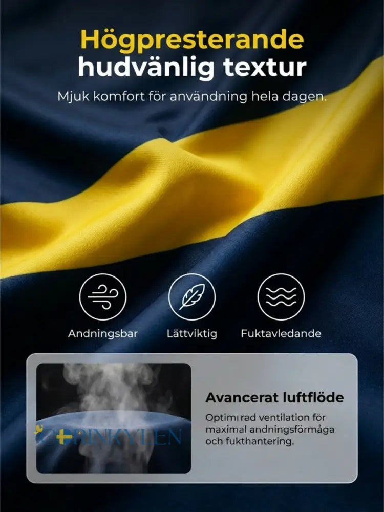 Retro svensk fotbollsflagga märke avslappnad kortärmad t-shirt