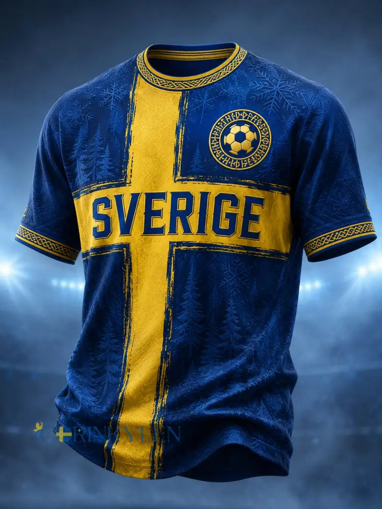 Retro svensk fotbollstavla avslappnad t-shirt - A / S