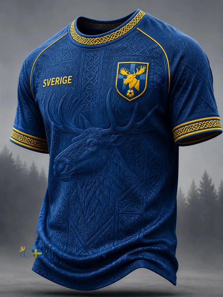 Retro svensk fotbollstavla avslappnad t-shirt - A / S