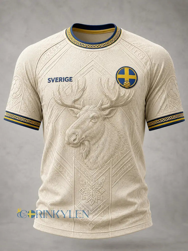 Retro svensk fotbollstavla avslappnad t-shirt - A / S