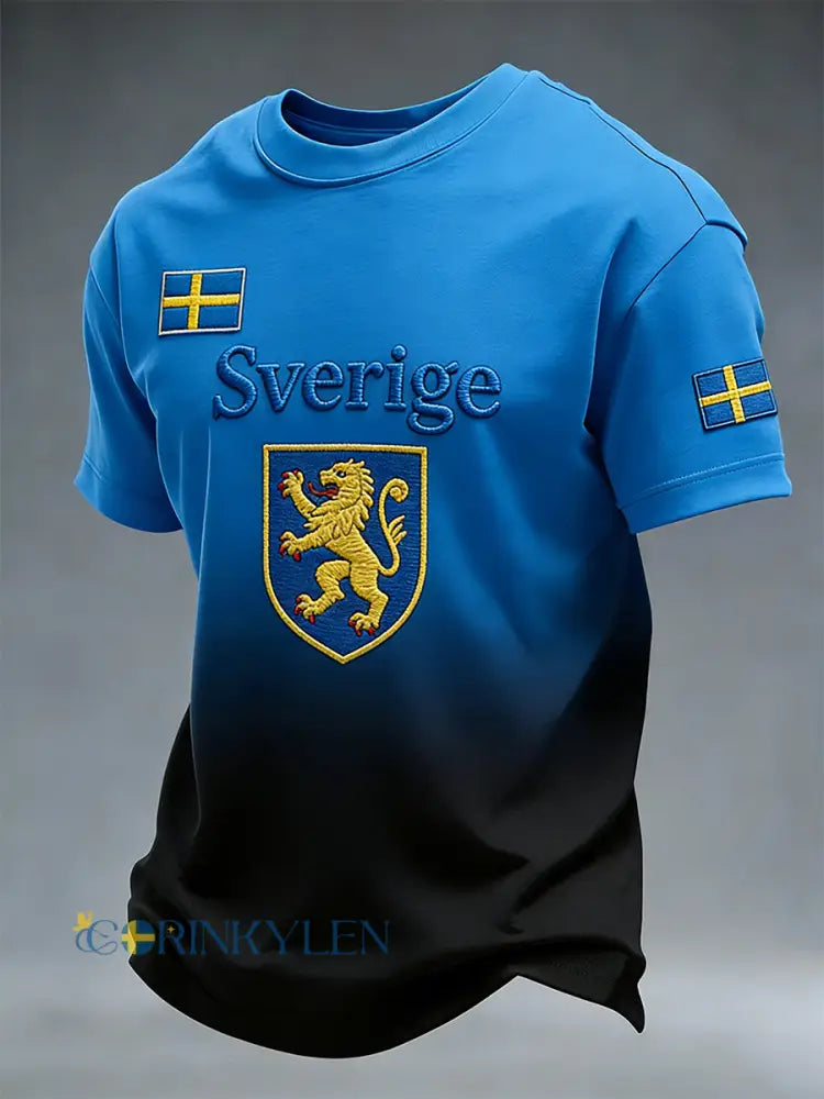 Retro svensk konststil tryckt ledig t-shirt - A / S