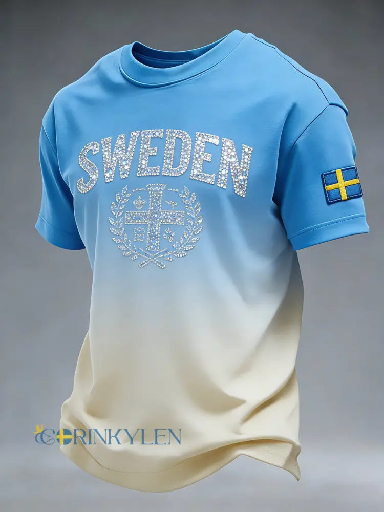 Retro svensk konststil tryckt ledig t-shirt - A / S