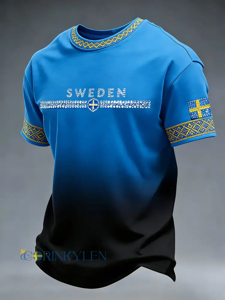 Retro svensk konststil tryckt ledig t-shirt - A / S