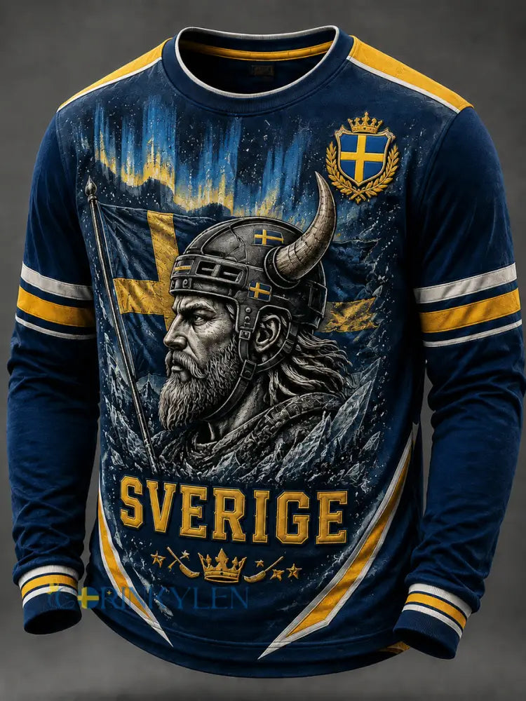 Retro Swedish Hockey Nordic Casual Sweatshirts - As picture / S