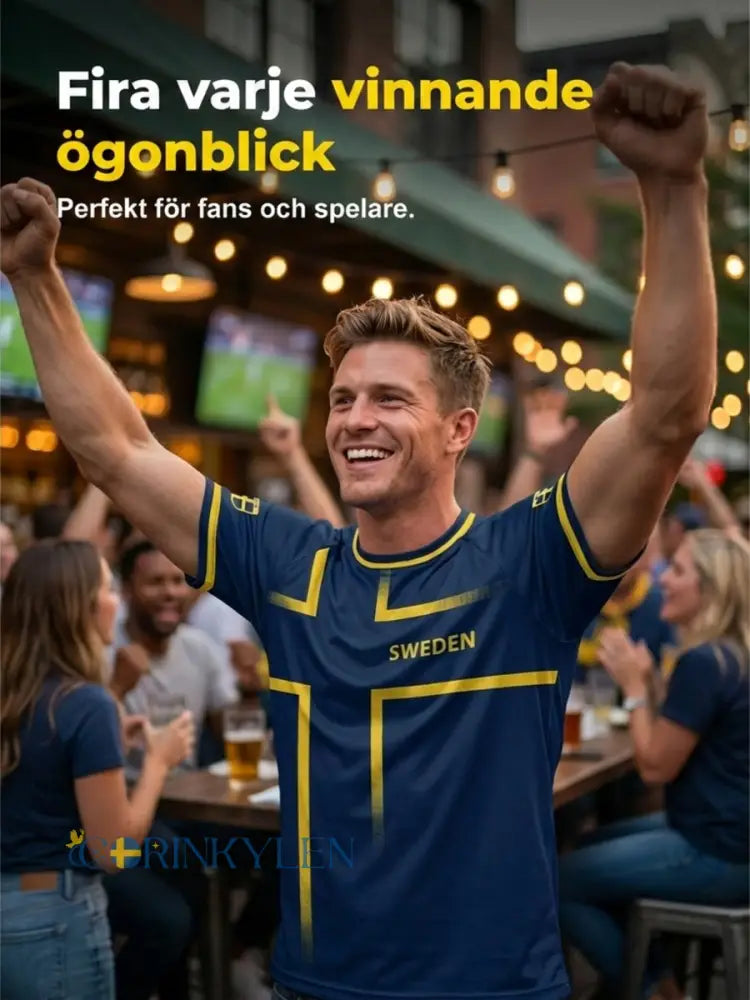 Retro viking svensk fotbollsflagga märke kortärmad t-shirt