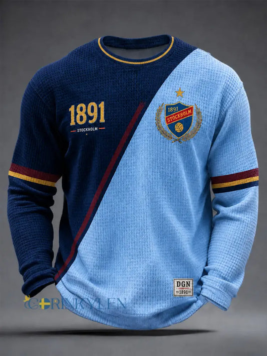 Royal Blue Stockholm Match Våffle T-shirt - som bild / S