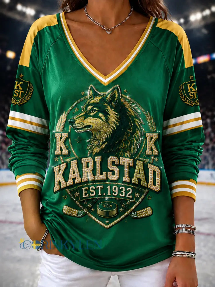 Sopa På Karlstad Hockey Fan V-Hacks T-shirts - som bild / S