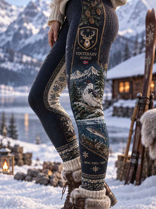 Kvinnors Vintage jakt utomhus livsstil Mönster tryckta Leggings
