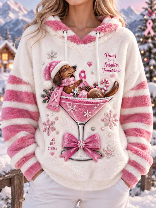 Kvinnorska bröstcancer medvetenhet Print Sweatshirt
