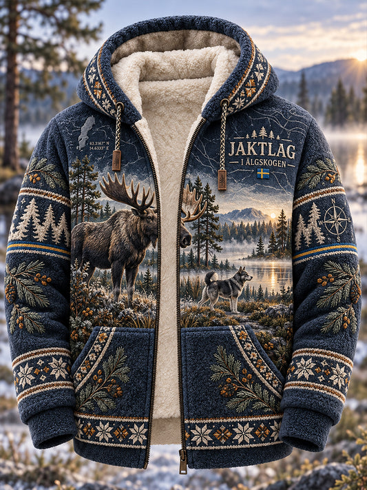 Mäns svensk jaktsäsong Hooded Jacka