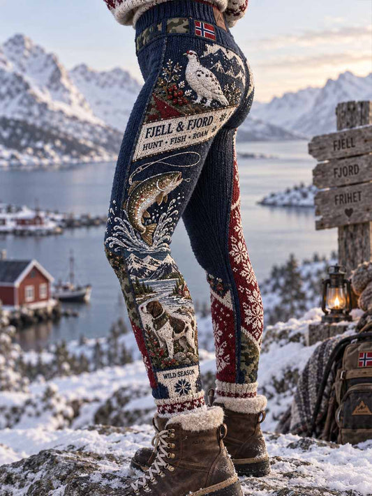 Damleggings med vintagemönster – Jaktperioden
