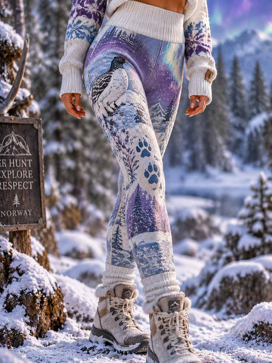 Kvinnor Retro jakt säsongen mönstrade tryckta Leggings