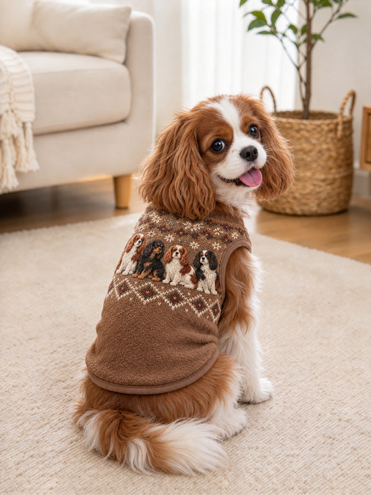Cavalier King Charles Spaniel Mönster Design Husdjur ärmlösa västa
