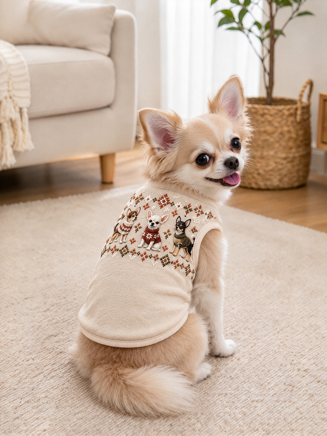 Chihuahua mönster Design Husdjur ärmlösa västa