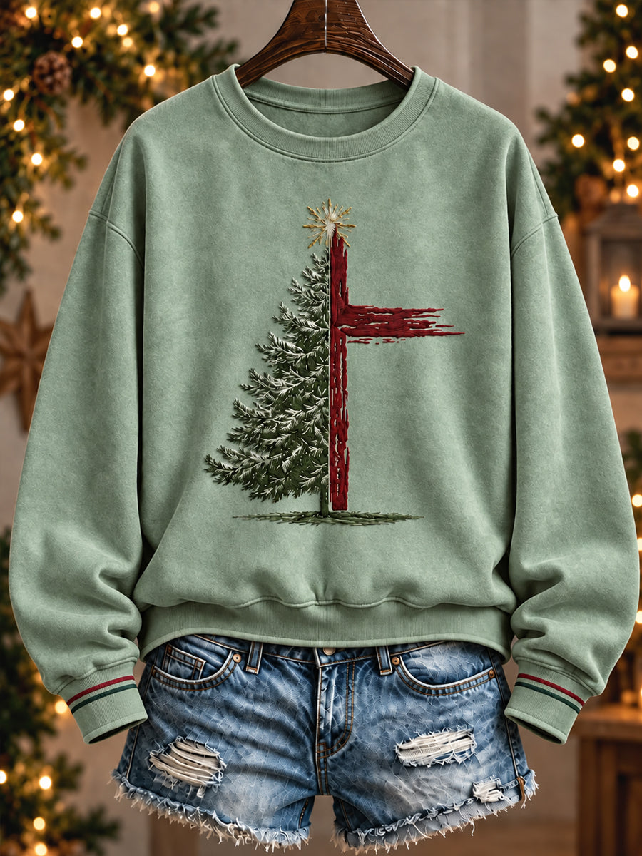 Kvinnors julsäsong och anledning konst Regelbunden Sweatshirt