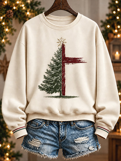 Kvinnors julsäsong och anledning konst Regelbunden Sweatshirt