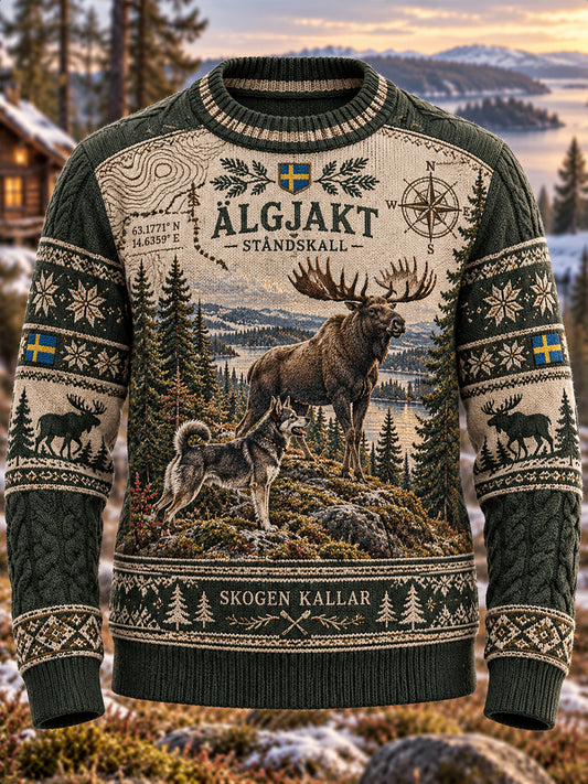 Herrtröja i svensk älgjaktstil, imitation