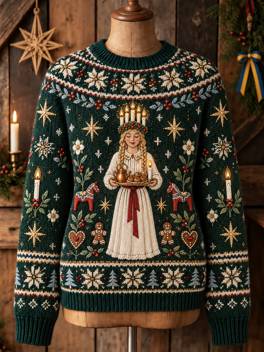 Kvinnors Lucia Ljusstrålning Mysig tröj